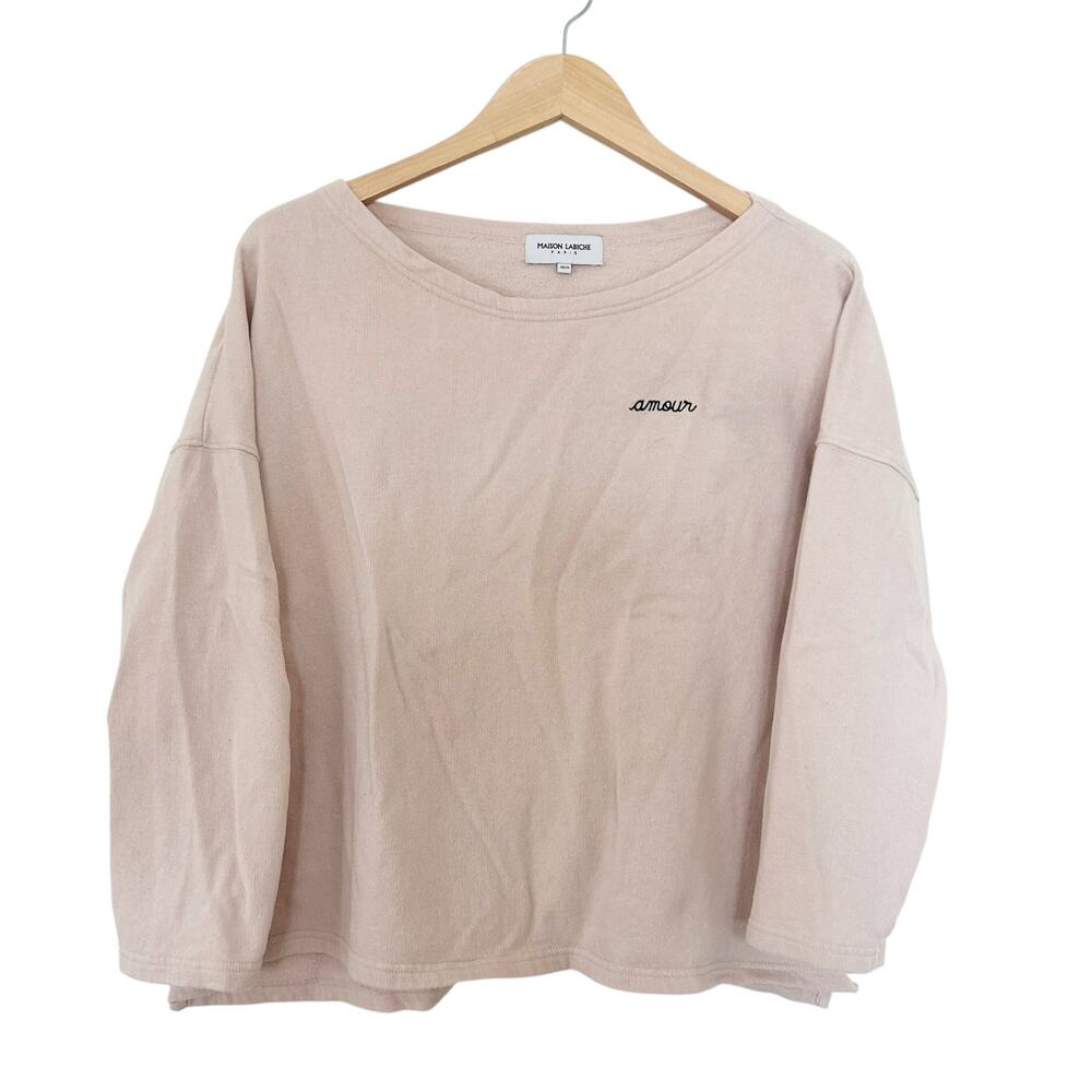 Maison Labiche Paris Amour Light Pink Sweater Sz XS/S